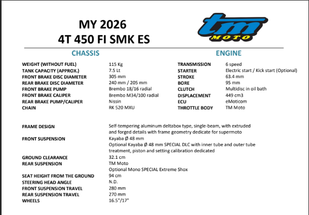 image 5 of 2026 SMK 450 Fi ES
